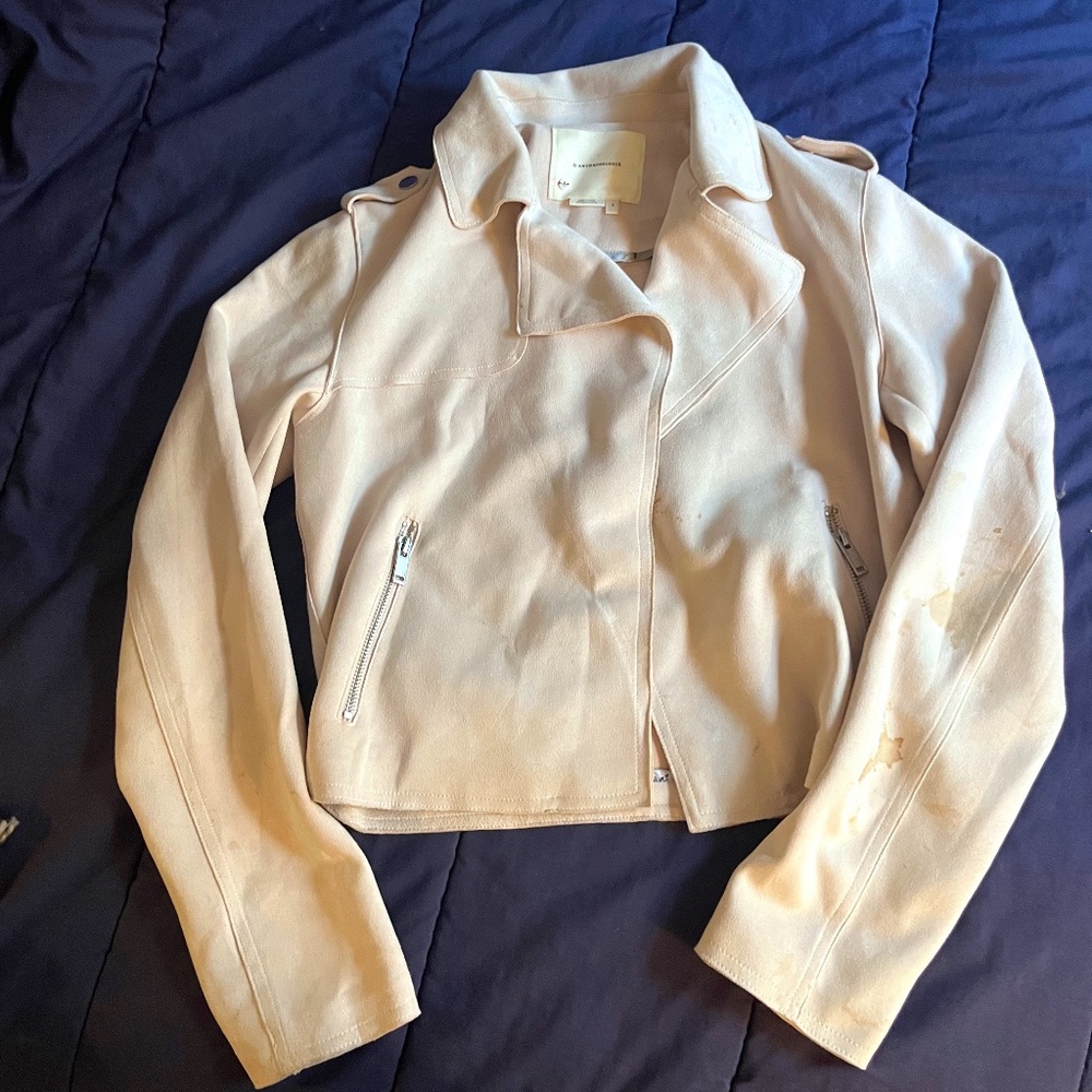 Pale Pink Anthropologie Motor Jacket